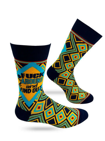 FAFO Fuck Around and Find Out Novelty Mens Socks