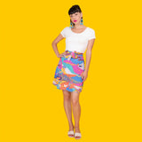 Landscape Pocket Skirt W/Ties in Periwinkle