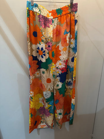 Bright Floral Palazzo Pants