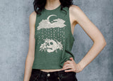 Storm and Skull Cropped Muscle Tank