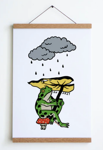 "Oh Drat" Frog Art Print