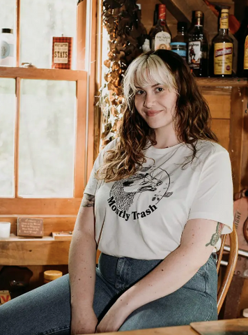 Mostly Trash  Unisex T-Shirt in Cream