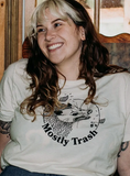 Mostly Trash  Unisex T-Shirt in Cream