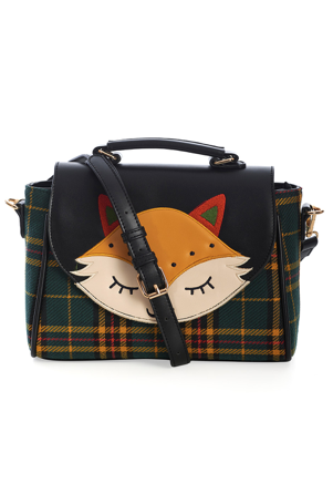 Leather fox purse shop