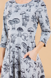 Mushroon Print Sweater Dress