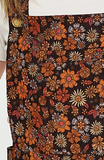 Fall Floral Print Corduroy Overalls