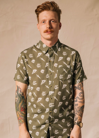 Pizza Slayer Button-Up Shirt - Unisex