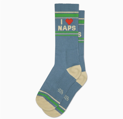 I Heart Naps Gym Socks