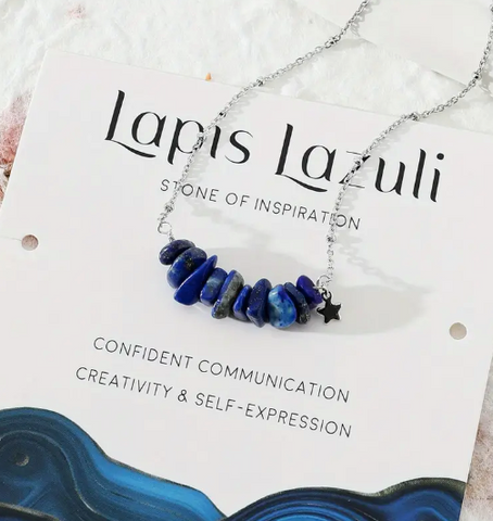Natural Stone Necklace - Lapis Lazuli