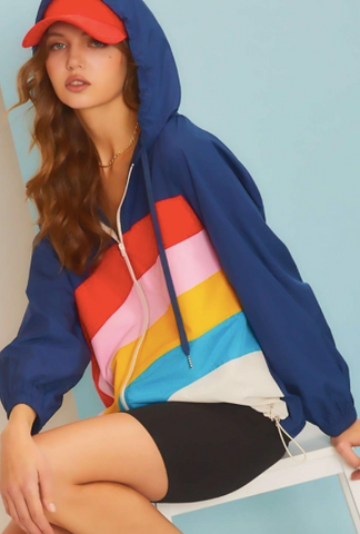 Colour Block Wind Breaker