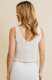 Crochet Crop Top with Floral Accents