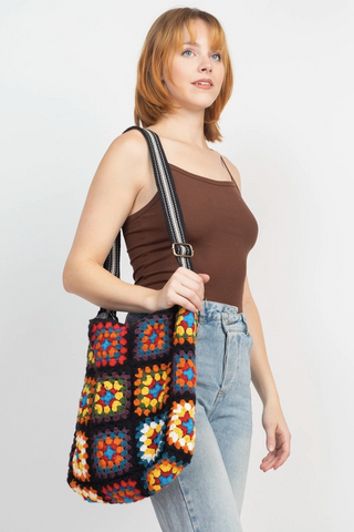 Patchwork Crochet Granny Square Purse