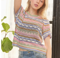 Multi Colour Crochet Top