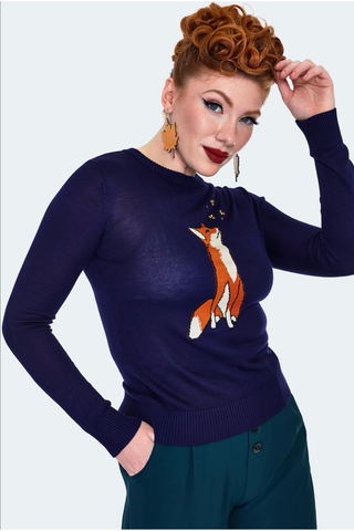 Hello Fox Pullover Sweater