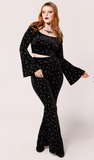 Vela Bell Sleeve Velvet Top