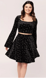 Vela Velvet Skater Skirt