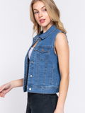 Stretch Denim Vest