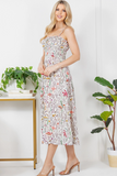 Fungi Garden Print Cami Midi Dress