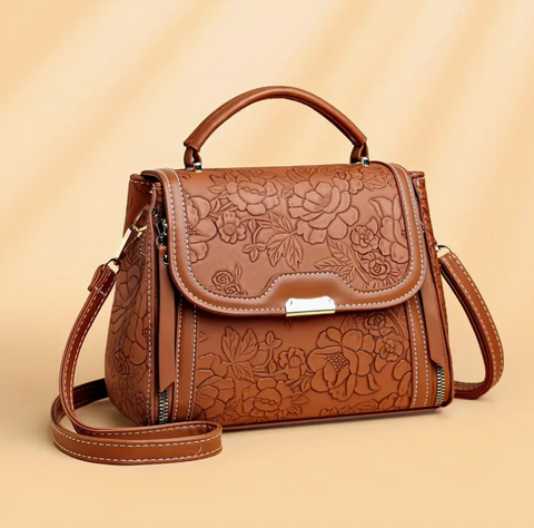 Embossed Faux Leather Purse