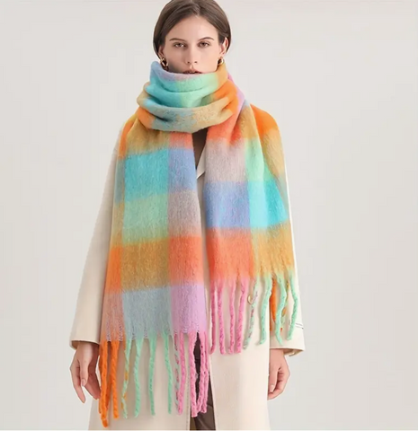 Checkered Blanket Scarf