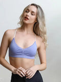 Periwinkle Floral Mesh Lattice Bralette