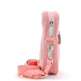 Crossbody Mini Brick Bag - Pink Corduroy