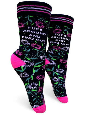 F*ck Around and Find Out Women's Crew Socks