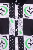 "Annie" Black & White Checkered Spider Dress