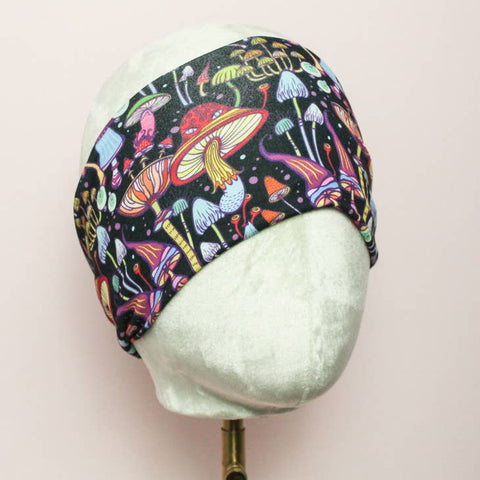 Trippy Mushroom Stretchy Head Band