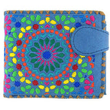 Vegan Leather Moroccan Pattern Embroidered Wallet