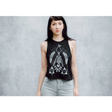 Bat Skeleton Cropped Muscle Tank