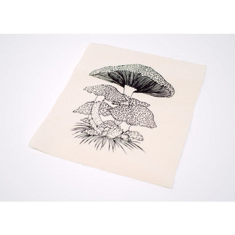 Toadstool Screen printed Patch