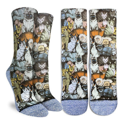 Social Cats Active Fit Socks - Women's Sizing
