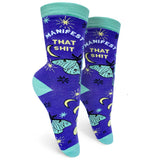 Manifest That Shit Women's Crew Socks