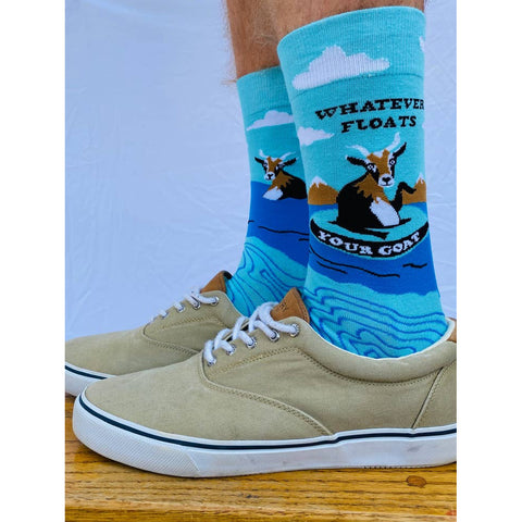 Whatever Floats Your Goat Men's Crew Socks