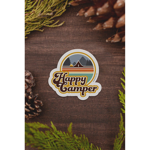 Happy Camper vinyl sticker
