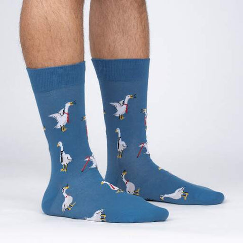 Spruced Up Goose Crew Socks - Men's Sizing