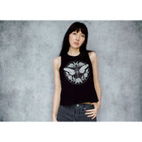 Cicada Cropped Racerback Muscle Tank
