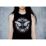 Cicada Cropped Racerback Muscle Tank
