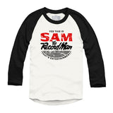 Sam The Record Man Raglan Baseball Shirt