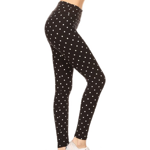 Black and White Polka Dot Leggings