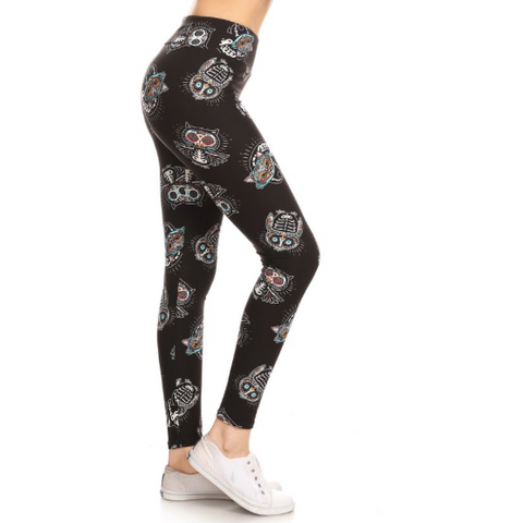 Animal Sugar Skull Leggings