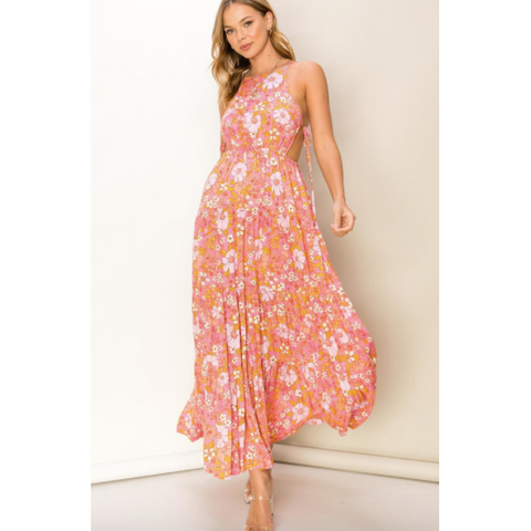 Daisy Maxi Dress with Side Cut Outs