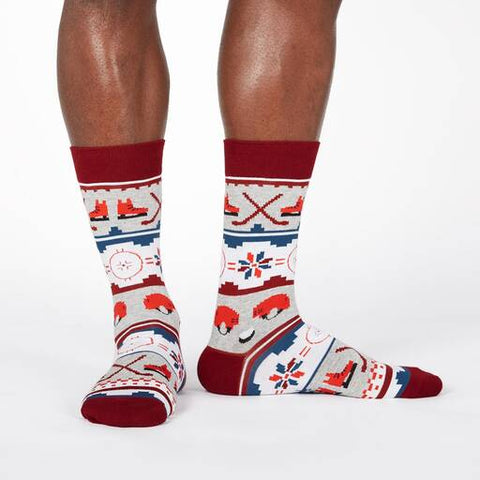 Ugly Hockey Sweater Crew Socks - Men's Sizing