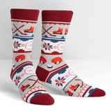 Ugly Hockey Sweater Crew Socks - Men's Sizing