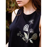 Feral Babe Black Cropped Racerback Tank
