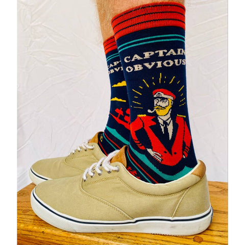 Captain Obvious Men's Crew Socks