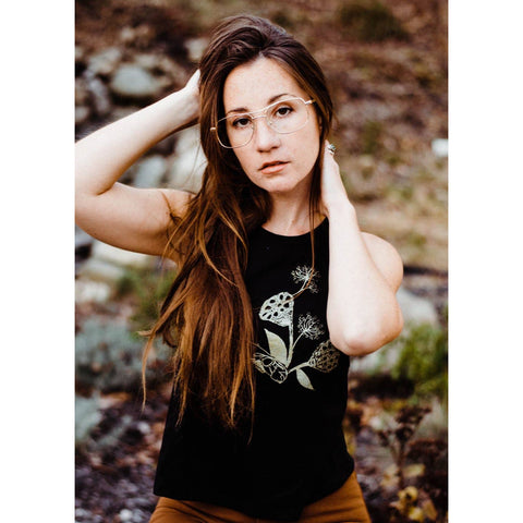 Feral Babe Black Cropped Racerback Tank