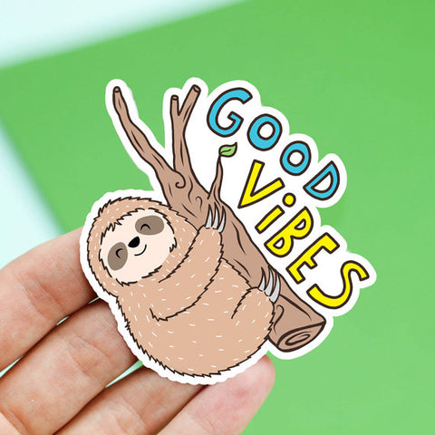 Good Vibes Sloth Sticker