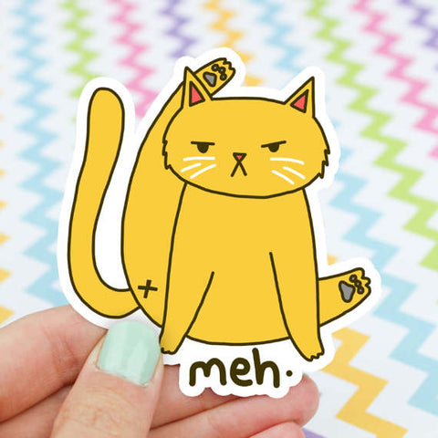 "Meh" Cat Butt Sticker